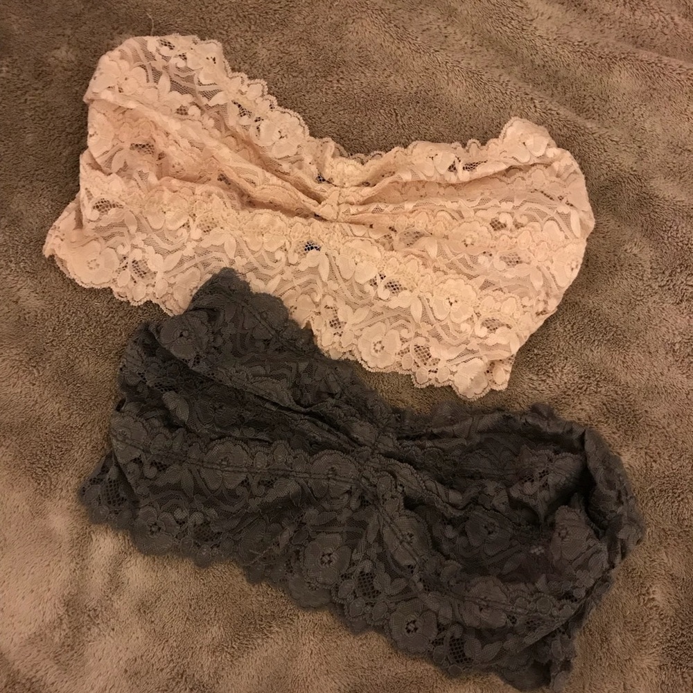 2 fab’rik lace bandeau | Grey & Cream | Size M